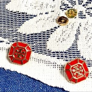 3 items free shipping Tory Burch square earrings